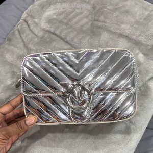 Pinko Silver Crossbody Bag